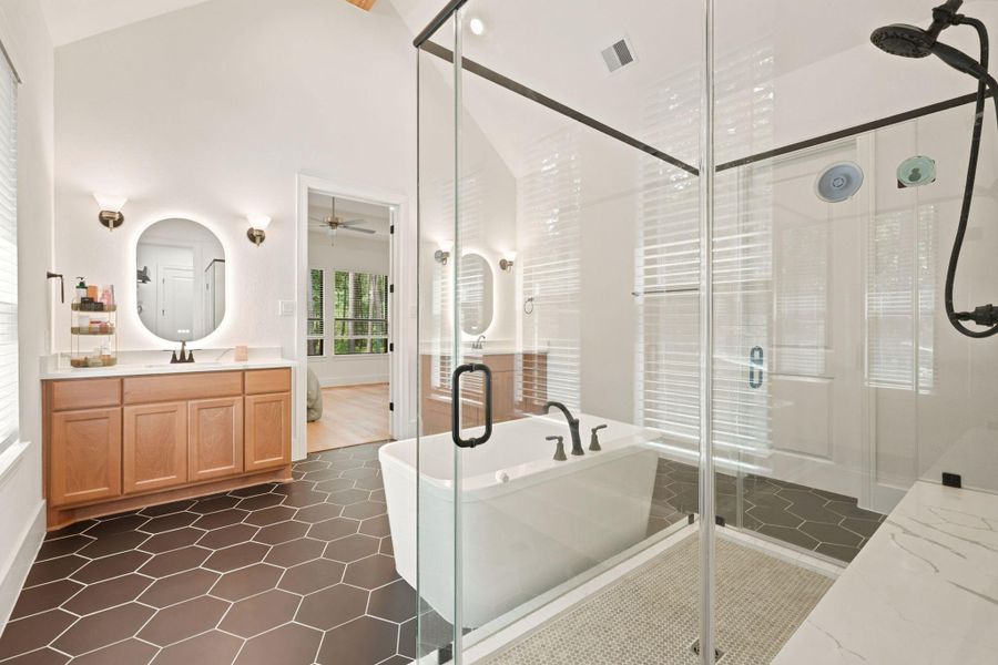 Furnished interior view inside a new home in , New Waverly (Image 41).