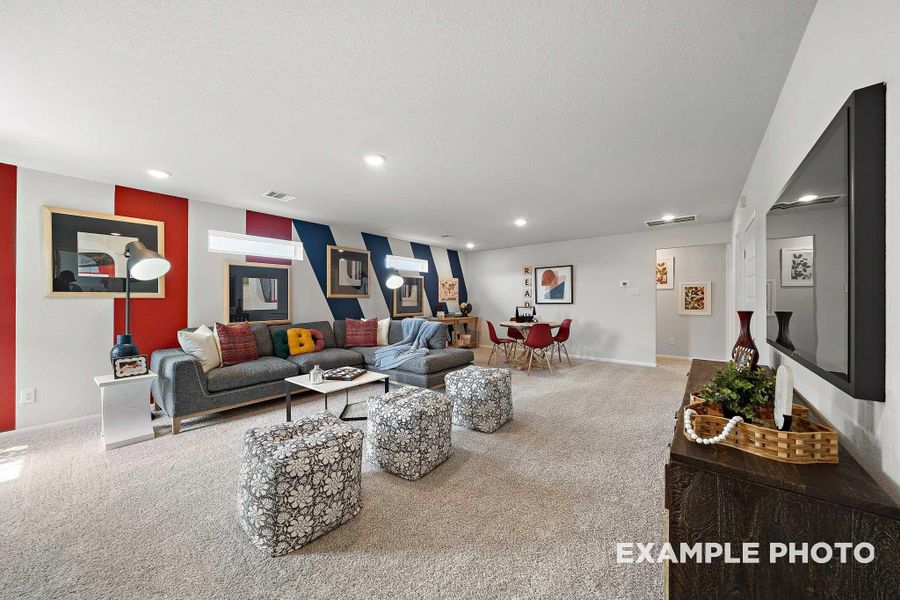 Furnished interior view inside a new home in Caney Creek Place, Conroe (Image 15).
