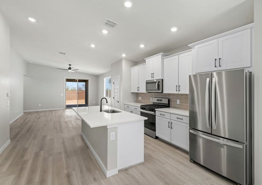 A chef-ready kitchen awaits.