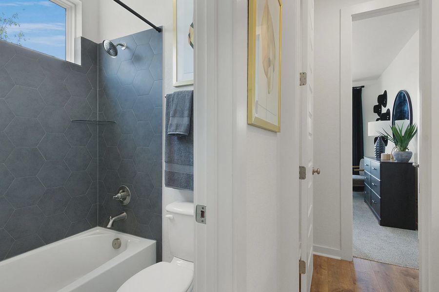 Representative furnished interior of a home built from the Austin by Chesmar Homes in Bridgeland 45's, Cypress (Image 11).