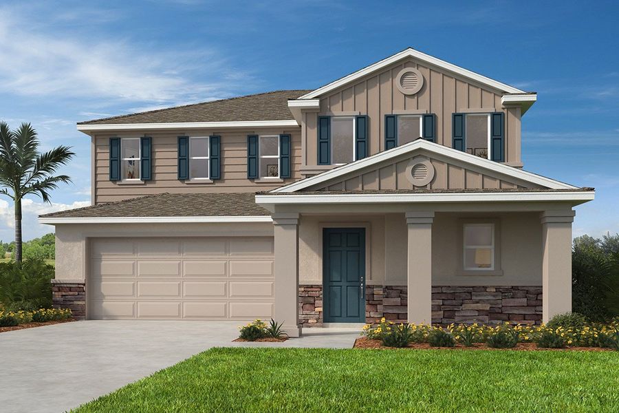 Exterior H with optional stone