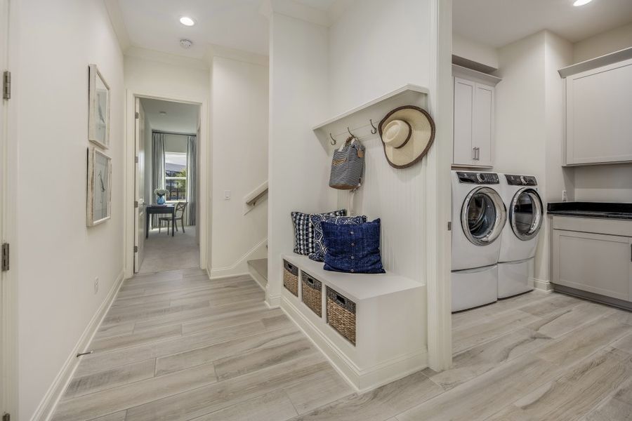 Representative furnished interior of a home built from the Ortega by Riverside Homes in Hidden Creek at SilverLeaf 80' Series, St. Augustine (Image 12).