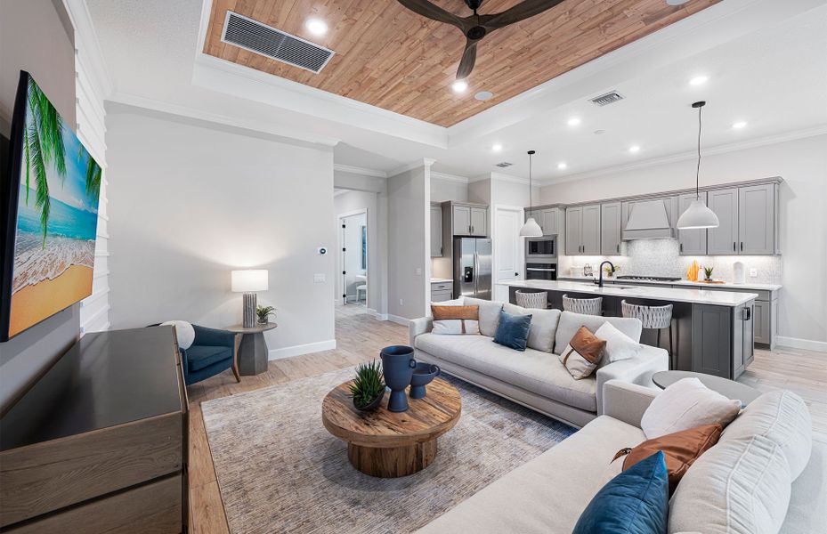 Furnished interior view inside a new home in Del Webb Tradition, Port St. Lucie (Image 7).