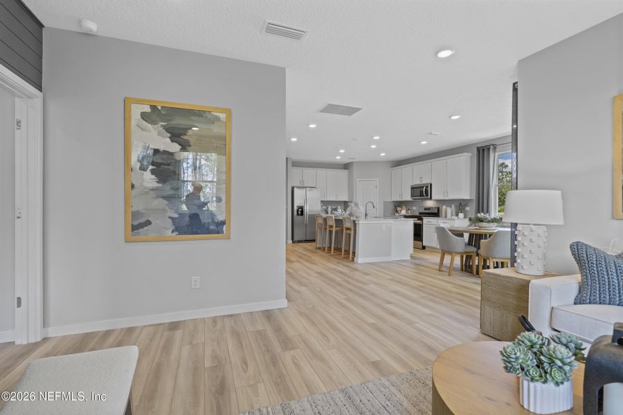 Furnished interior view inside a new home in Reserve East, Flagler Beach (Image 15). Furnished interior view inside a new home in Reserve East, Flagler Beach (Image 15).