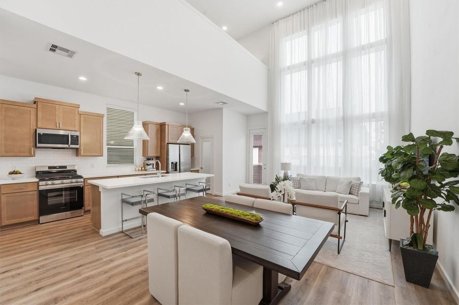 Furnished interior view inside a new home in Highland Commons, Houston (Image 17).