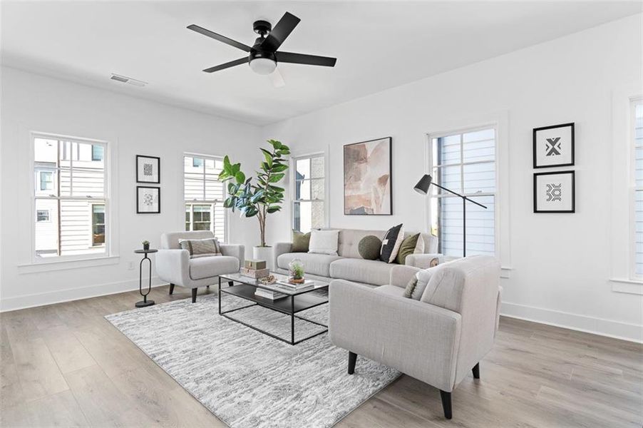 Furnished interior view inside a new home in Stillwood, Hapeville (Image 12). Furnished interior view inside a new home in Stillwood, Hapeville (Image 12).