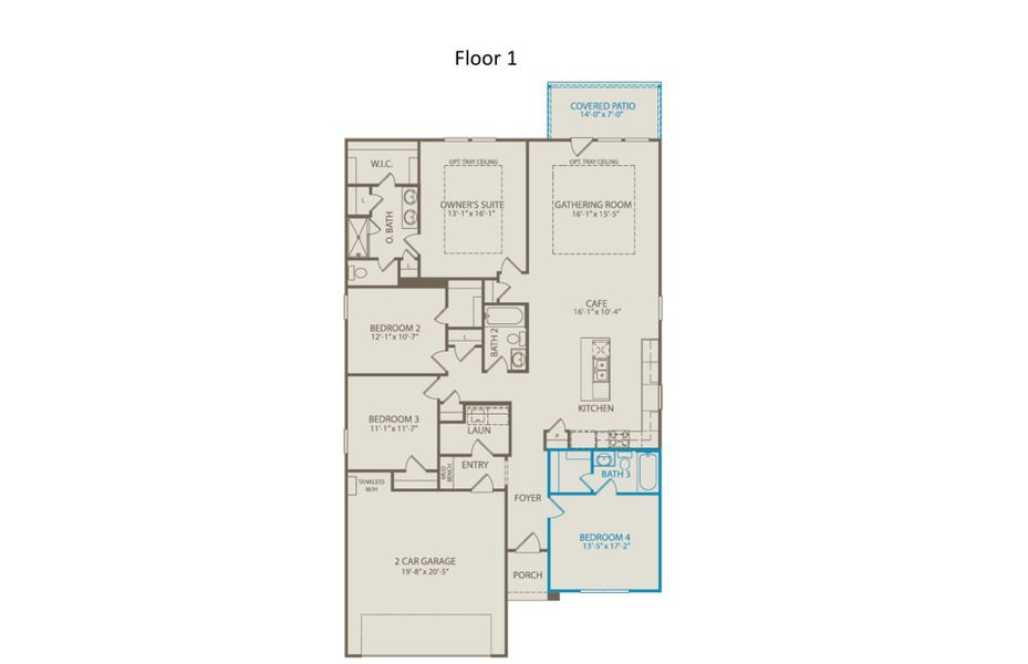 2D floor plan layout of this home in Pinnacle at Legacy Hills, Celina, TX (Image 4). 2D floor plan layout of this home in Pinnacle at Legacy Hills, Celina, TX (Image 4).