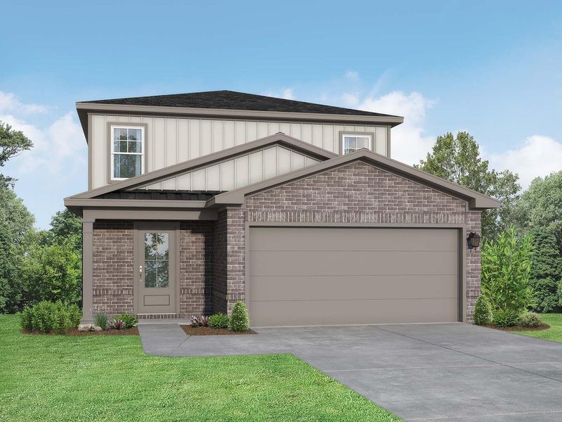 Representative exterior photo of a completed home built from the The San Marcos F by Davidson Homes LLC in Emberly, Beasley, TX (Image 24).