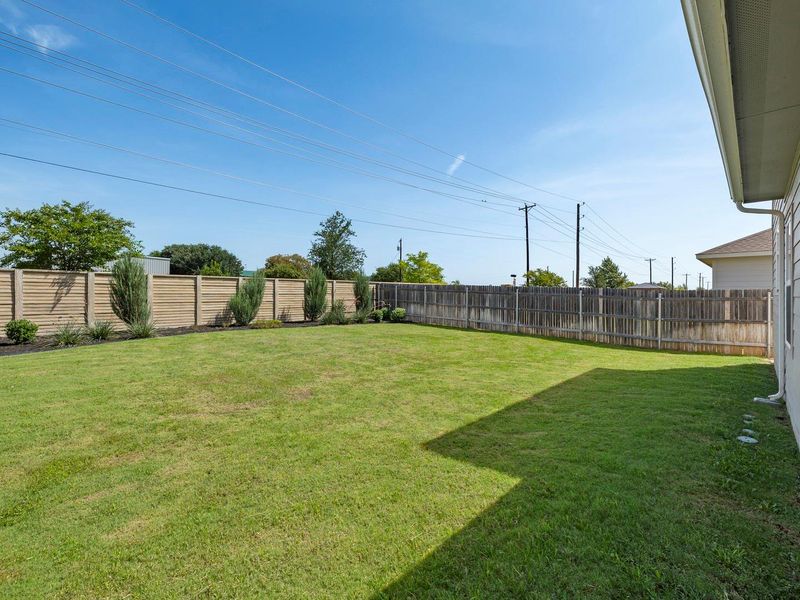 Exterior details and patio area of a home in Cool Water at Sonterra, Jarrell (Image 3).