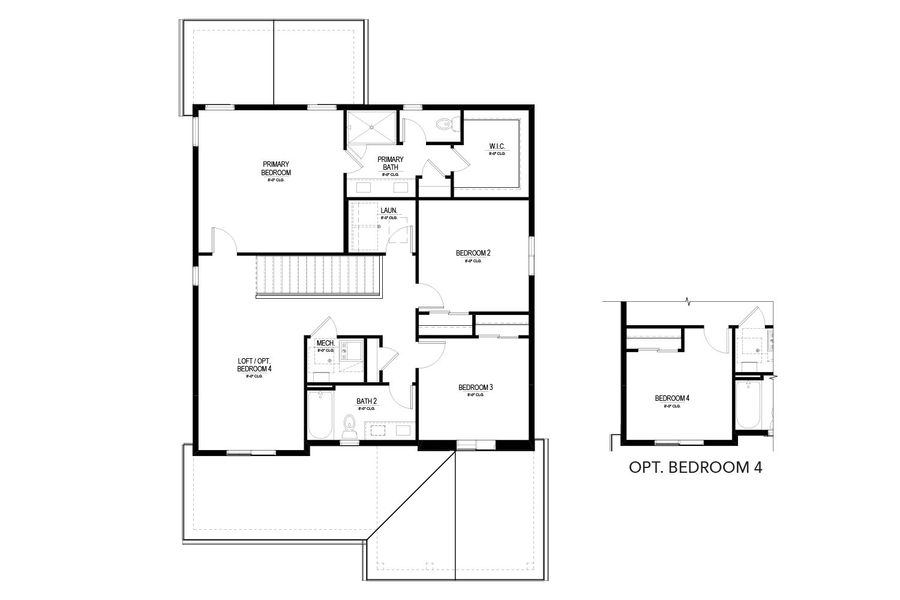 2D floor plan layout for the Sonata by Brightland Homes in Granary, Johnstown, CO (Image 5).
