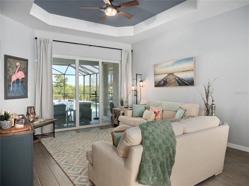 Furnished interior view inside a new home in , Venice (Image 6). Furnished interior view inside a new home in , Venice (Image 6).