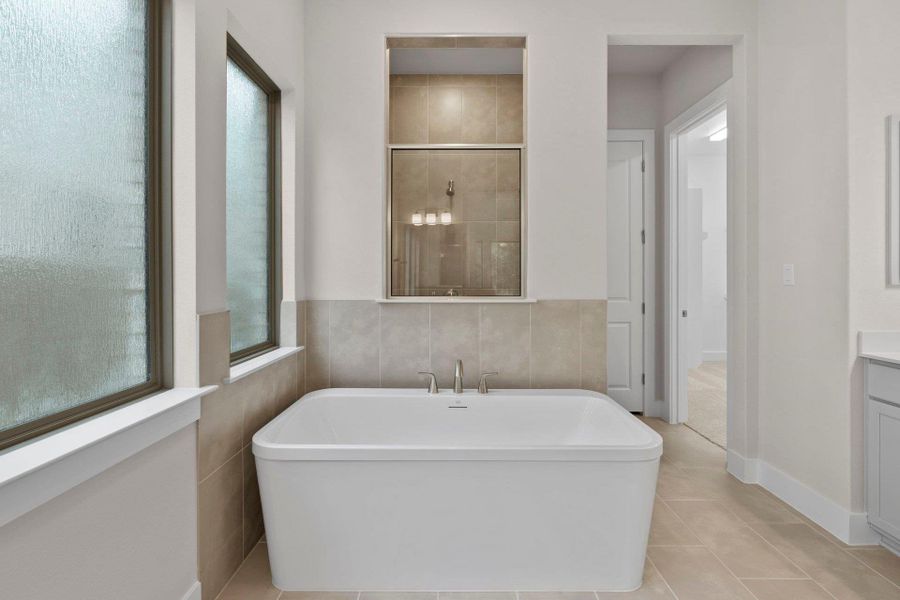 Primary Bath retreat with soaking tub & walk-in shower