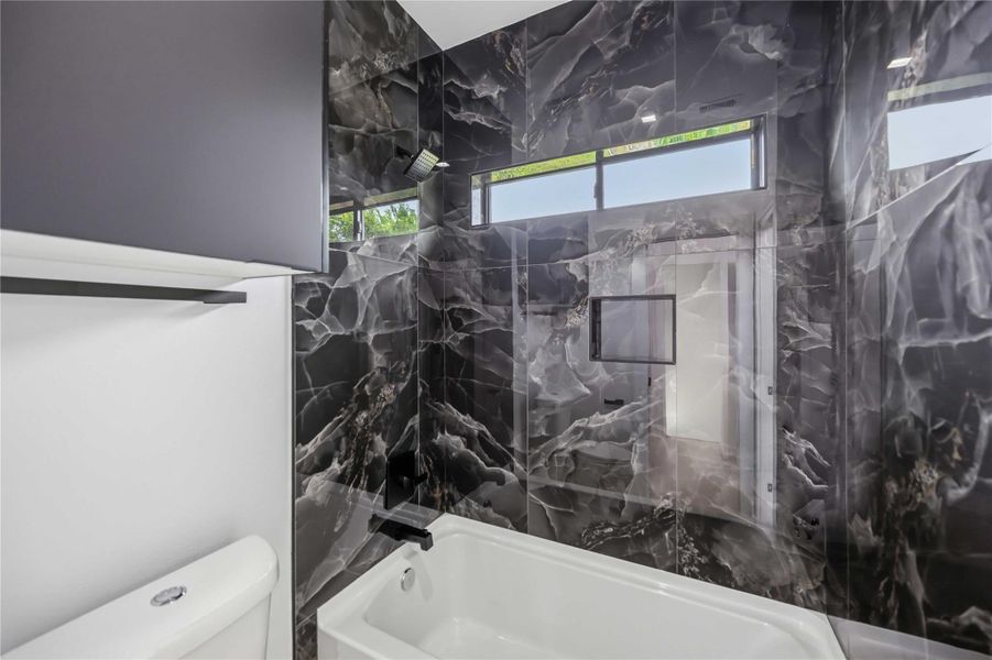 Combination shower/tub in Jack and Jill bathroom Combination shower/tub in Jack and Jill bathroom
