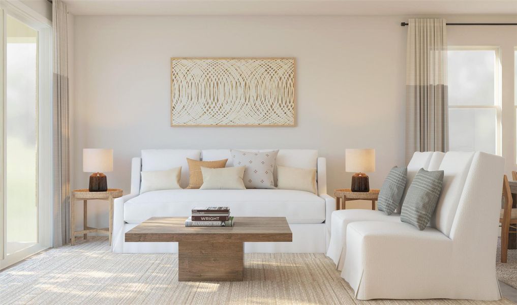 Cozy great room (*Artist rendering used for illustration purposes only.)