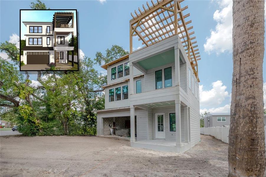 Front exterior of a new home in , Tampa, FL, highlighting curb appeal (Image 1). Front exterior of a new home in , Tampa, FL, highlighting curb appeal (Image 1).