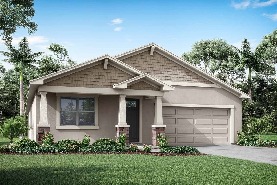 Representative exterior photo of a completed home built from the Pinnacle by Mattamy Homes in Meridian Parks, Orlando, FL (Image 2). Representative exterior photo of a completed home built from the Pinnacle by Mattamy Homes in Meridian Parks, Orlando, FL (Image 2).