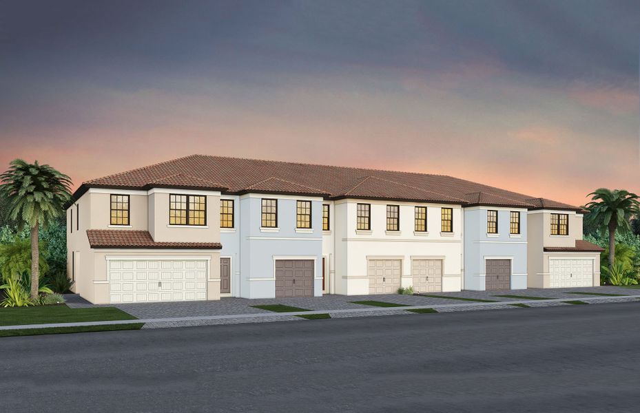 Front exterior of a new home in Sawgrass at Coral Lakes, Cape Coral, FL, highlighting curb appeal (Image 20).