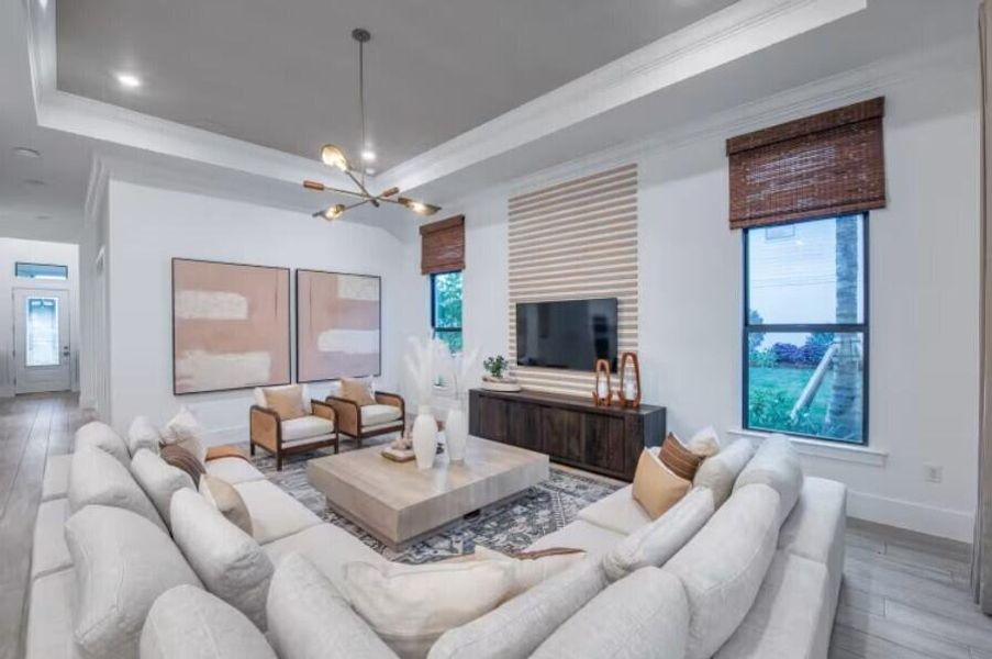 Furnished interior view inside a new home in The Reserve at Eastpointe, Palm Beach Gardens (Image 10).