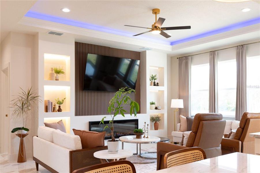 Furnished interior view inside a new home in , Dunnellon (Image 9).