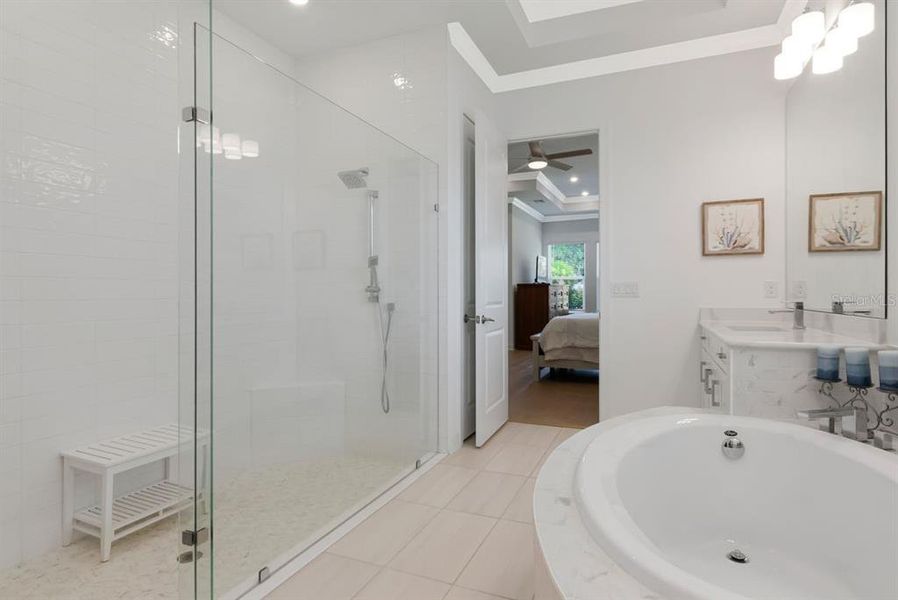 Furnished interior view inside a new home in River's Edge, Wesley Chapel (Image 40).