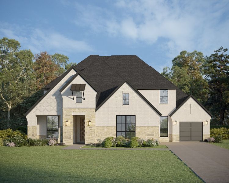 Plan 855 Elevation C w/ Stone