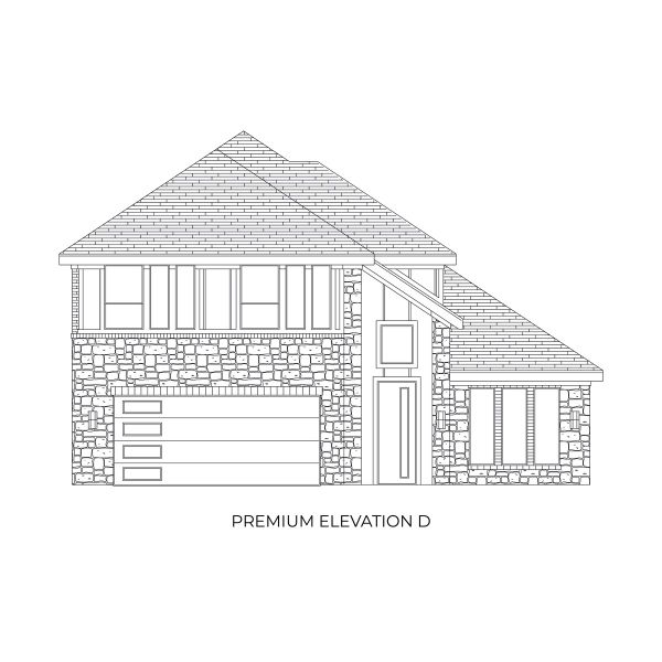 Representative rendering of the exterior for the Caroline 2F by First Texas Homes (Image 13).