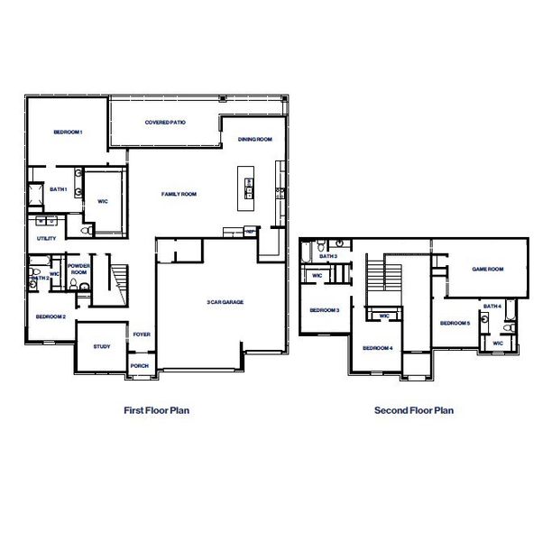 2D floor plan layout of this home in Riverside Estates, Mont Belvieu, TX (Image 4).