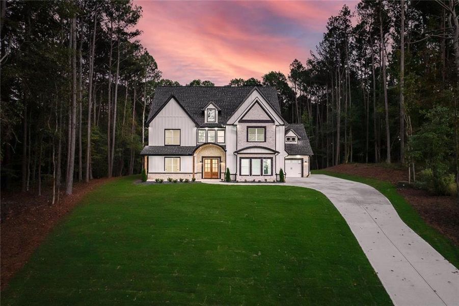 Front exterior of a new home in , Winder, GA, highlighting curb appeal (Image 33). Front exterior of a new home in , Winder, GA, highlighting curb appeal (Image 33).