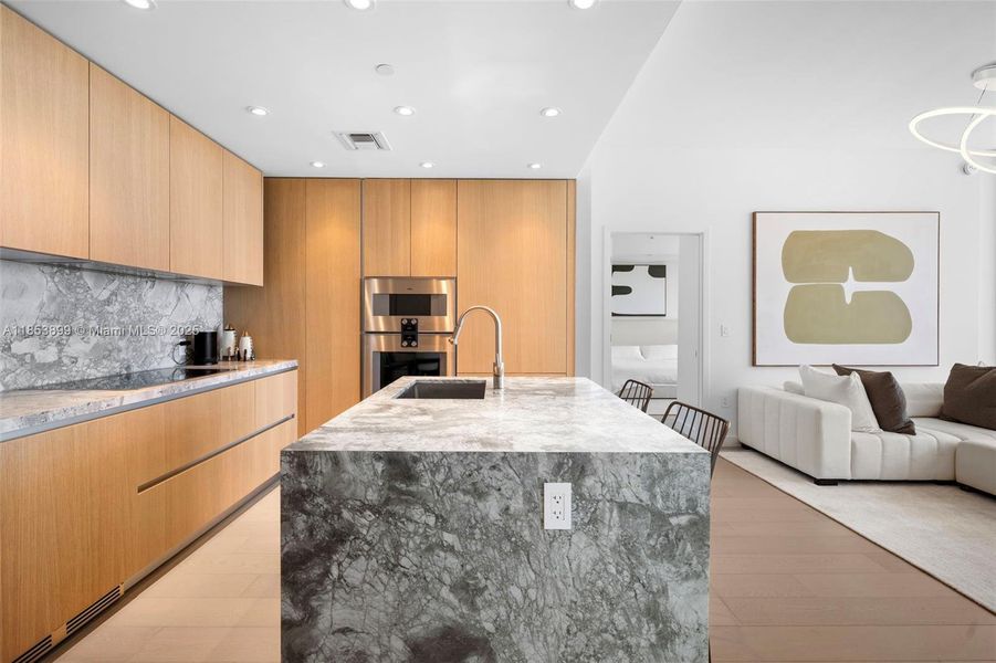 Furnished interior view inside a new home in , Miami Beach (Image 15). Furnished interior view inside a new home in , Miami Beach (Image 15).