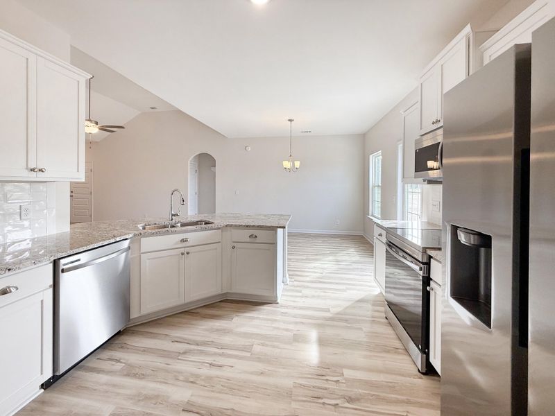 Furnished interior view inside a new home in The Village at Sassafras, Allenhurst (Image 8). Furnished interior view inside a new home in The Village at Sassafras, Allenhurst (Image 8).