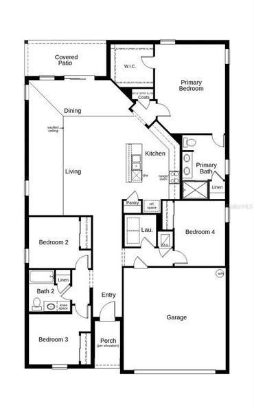 2D floor plan layout of this home in Cameron Preserve, Sanford, FL (Image 2). 2D floor plan layout of this home in Cameron Preserve, Sanford, FL (Image 2).