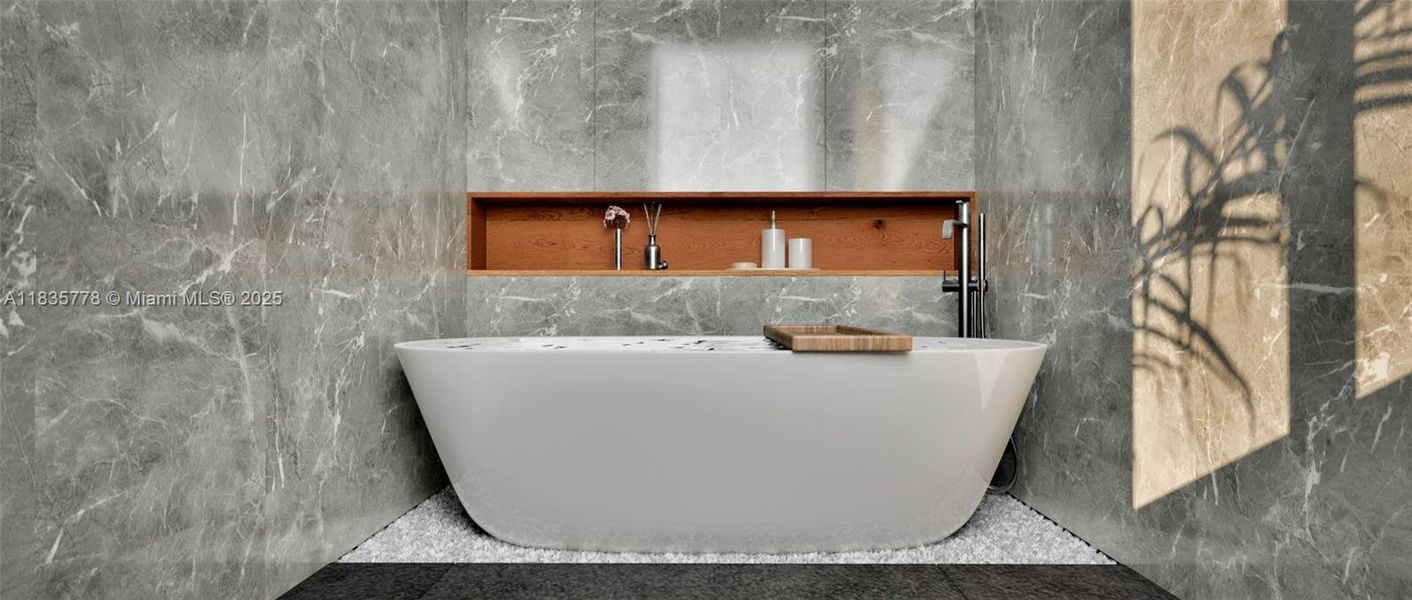 Furnished interior view inside a new home in , Miami Beach (Image 5). Furnished interior view inside a new home in , Miami Beach (Image 5).