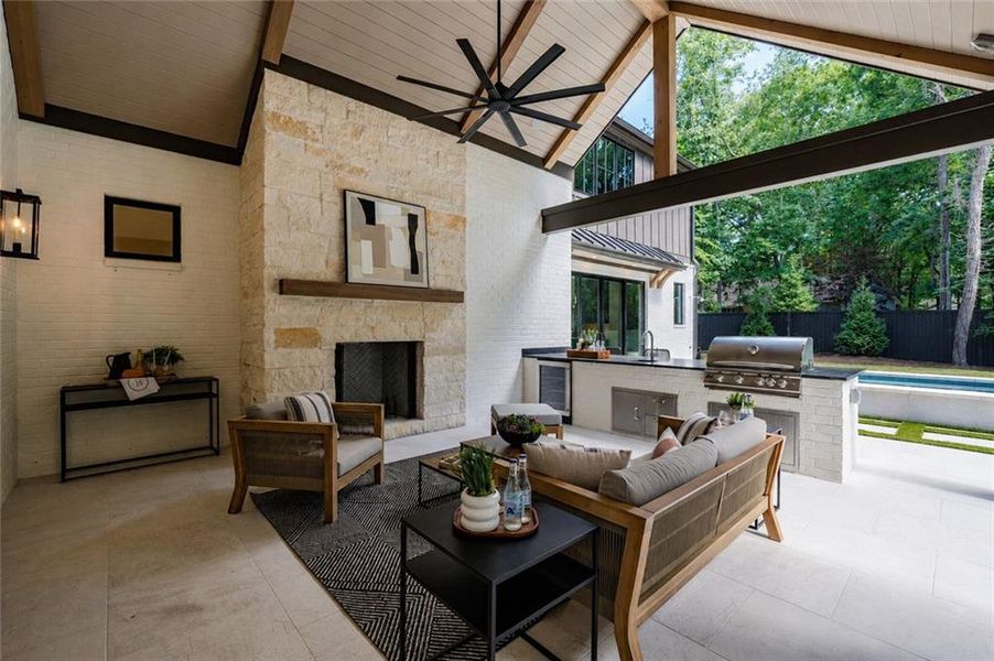 Exterior details and patio area of a home in , Alpharetta (Image 32).