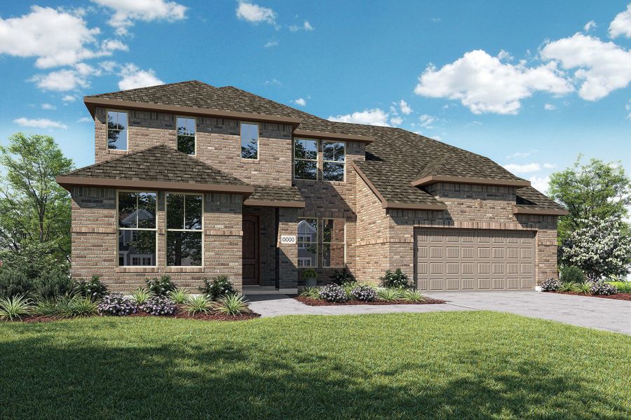 Representative exterior photo of a completed home built from the Logan by Tri Pointe Homes in Somerset Park, Rockwall, TX (Image 15).