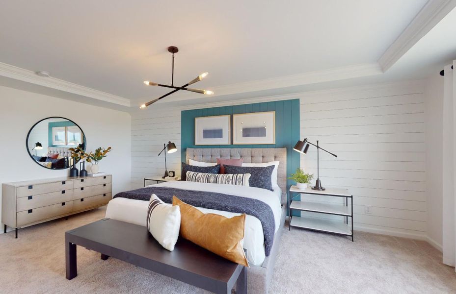 Furnished interior view inside a new home in Hamlet at Carothers Crossing, La Vergne (Image 38).