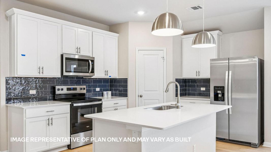 Furnished interior view inside a new home in Trails at Wildhorse, Austin (Image 9).