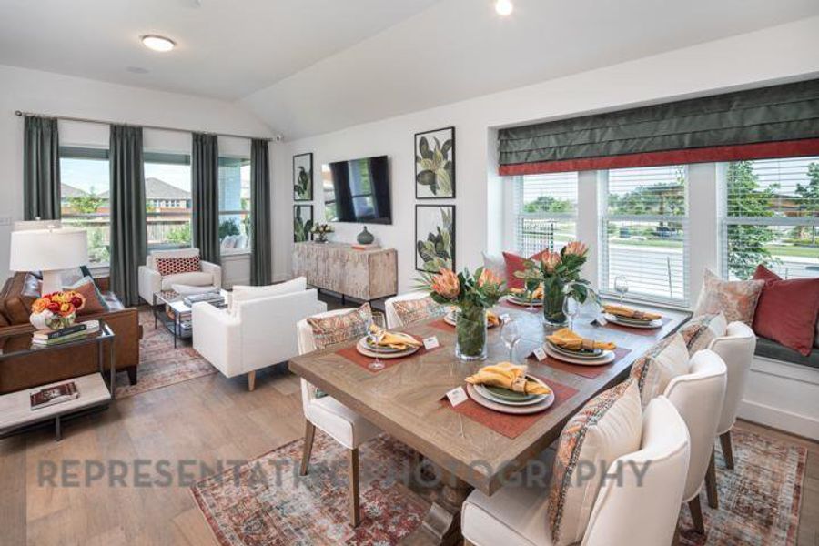 Furnished interior view inside a new home in Gateway Village - The Reserve: 50ft. lots, Denison (Image 8). Furnished interior view inside a new home in Gateway Village - The Reserve: 50ft. lots, Denison (Image 8).