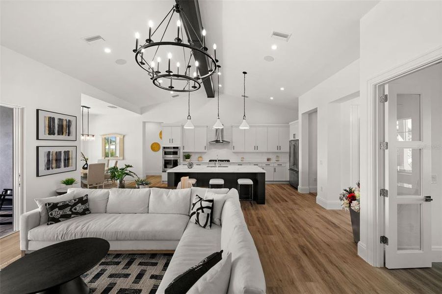 Furnished interior view inside a new home in , Punta Gorda (Image 11). Furnished interior view inside a new home in , Punta Gorda (Image 11).