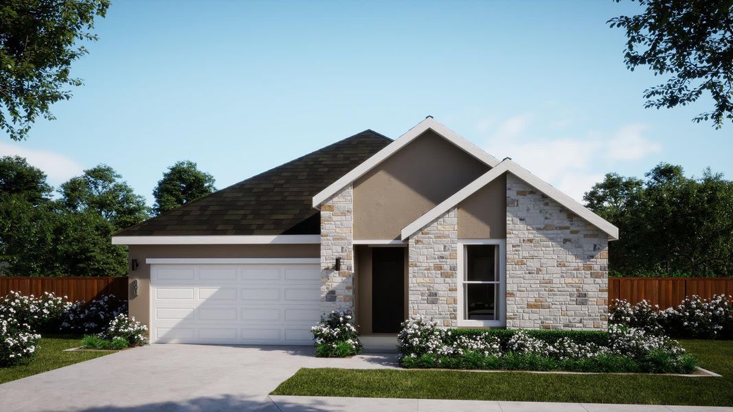 Elevation C | Nancie | Sage Collection – Freedom at Anthem in Kyle, TX by Landsea Homes