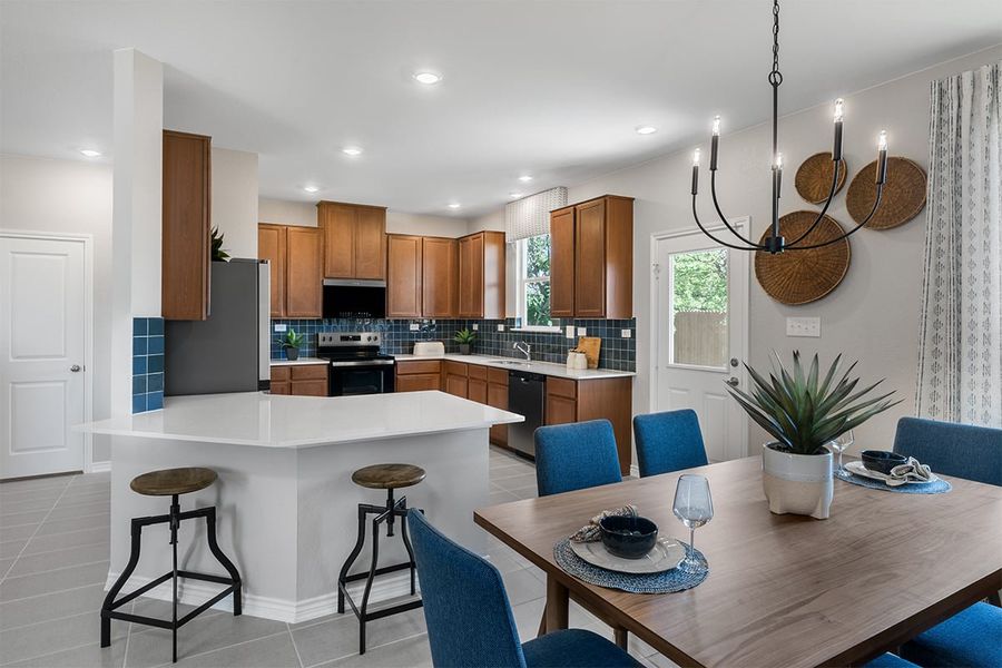 Representative furnished interior of a home built from the 1676 Modeled by KB Home in Nagel Crossing, San Antonio (Image 13). Representative furnished interior of a home built from the 1676 Modeled by KB Home in Nagel Crossing, San Antonio (Image 13).