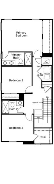 2D floor plan layout of this home in Reserve at Forest Lake Townhomes, Lake Wales, FL (Image 4).