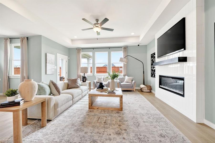 Furnished interior view inside a new home in Parks at Foster Crossing, Anna (Image 14).