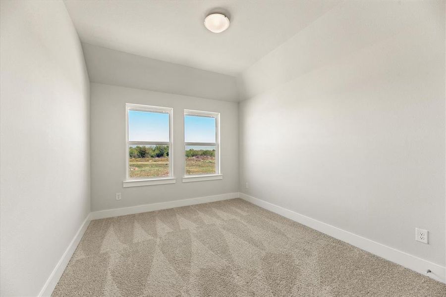 One of two nicely sized secondary bedrooms in our Sallie plan.