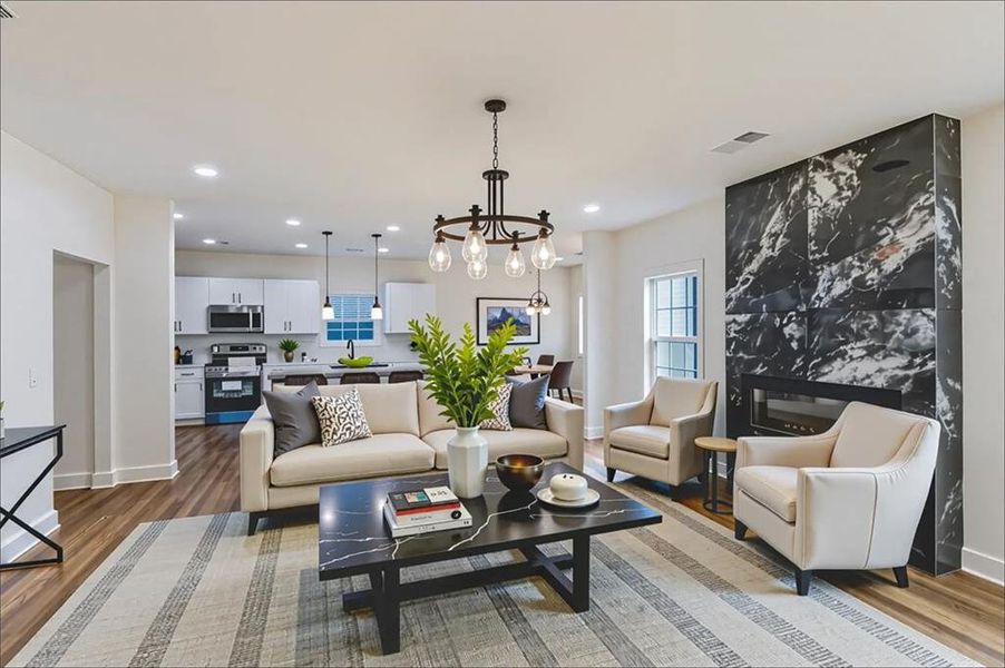 Furnished interior view inside a new home in , Stockbridge (Image 6).