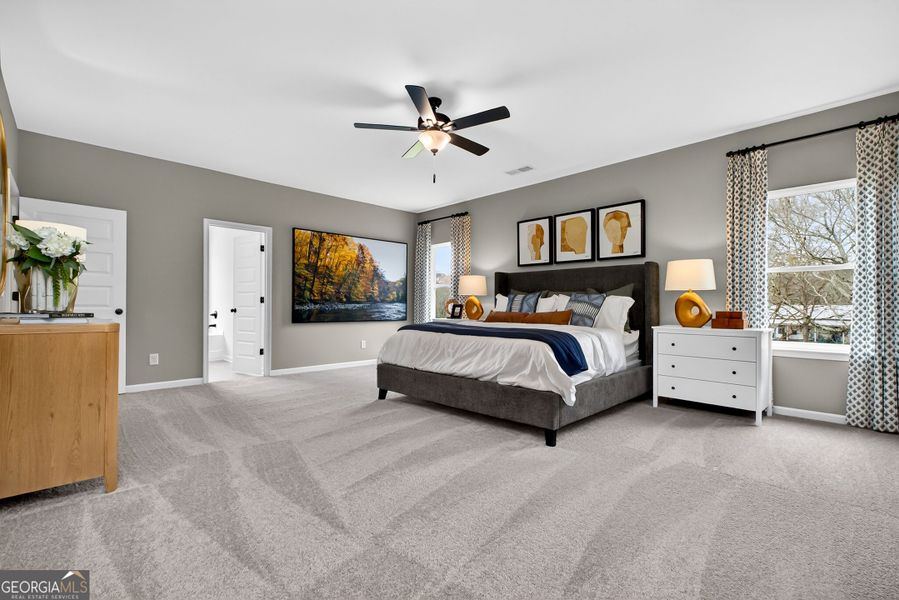Furnished interior view inside a new home in Bryson Farms, Byron (Image 35).