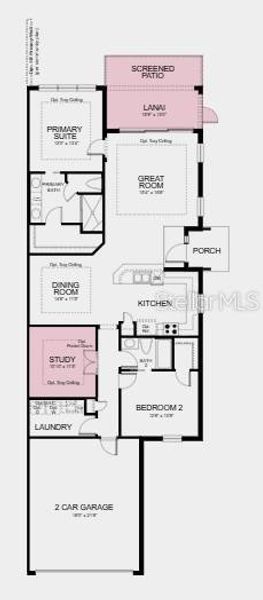 2D floor plan layout of this home in Esplanade at Skye Ranch, Sarasota, FL (Image 2). 2D floor plan layout of this home in Esplanade at Skye Ranch, Sarasota, FL (Image 2).