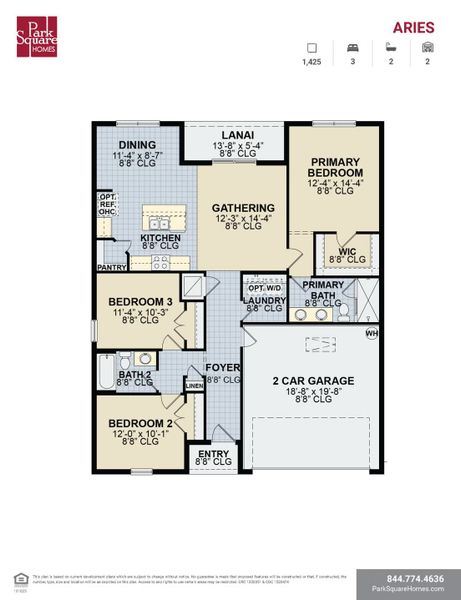 2D floor plan layout for the Aries by Park Square Residential in Leela Reserve, Tavares, FL (Image 3). 2D floor plan layout for the Aries by Park Square Residential in Leela Reserve, Tavares, FL (Image 3).