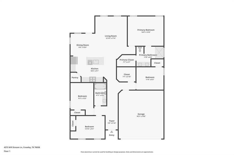 2D floor plan layout of this home in Terra Trace, Fort Worth, TX (Image 5). 2D floor plan layout of this home in Terra Trace, Fort Worth, TX (Image 5).