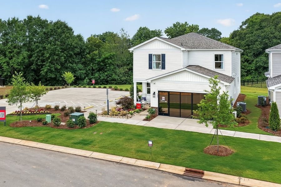 Front exterior of a new home in Fincastle Glen, Shelby, NC, highlighting curb appeal (Image 20). Front exterior of a new home in Fincastle Glen, Shelby, NC, highlighting curb appeal (Image 20).