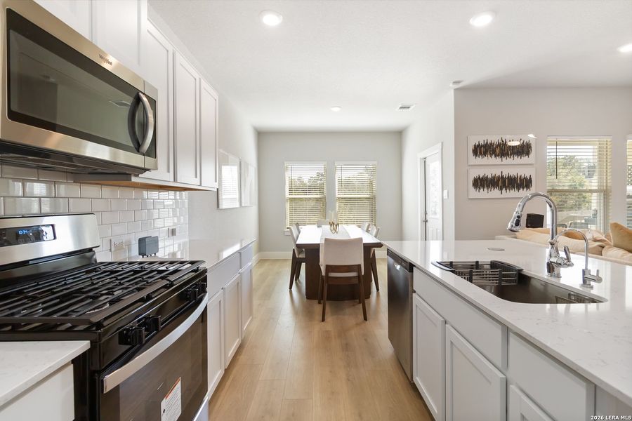 Furnished interior view inside a new home in Brookstone Creek, San Antonio (Image 14). Furnished interior view inside a new home in Brookstone Creek, San Antonio (Image 14).